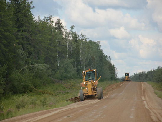 Die Gravelroad Strassen werden neu präpariert...