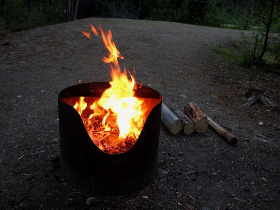 Unser abendliches Lagerfeuer...
