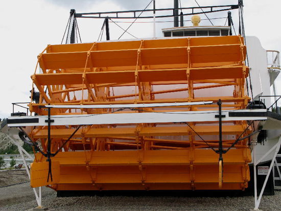 Das mächtige Schaufelrad...