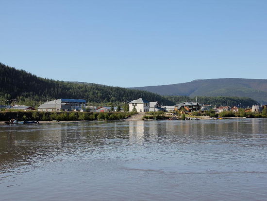 Blick zurück nach Dawson City...