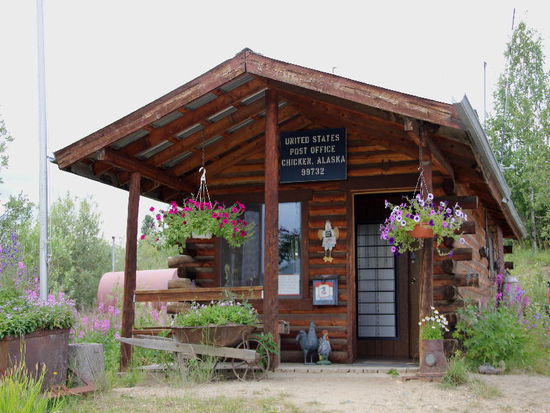 Das Postbüro in Chicken...