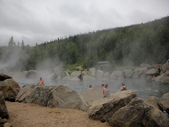 Das Wasser dampft ganz schön...