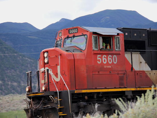 Der Lokführer scheint Gefallen am "Spiel" mit Leomobil zu haben - jedenfalls grüsst er uns mit lautem Getöse...