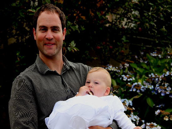 Götti Cyrill mit Leonie...