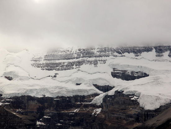 Die Berge verhüllen sich leider im Wolkenband...