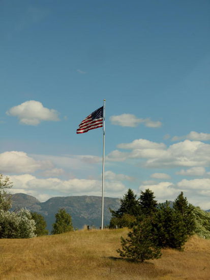 Überall weht die US-Fahne...