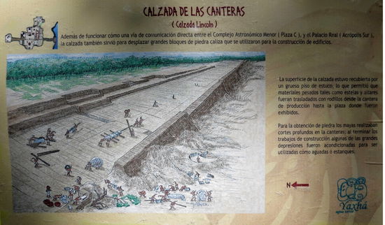 Die befestigten Strassen sind auch heute noch sichtbar und es ist ein komisches Gefühl, auf Strassen zu gehen, welche Mayas gebaut hatten!