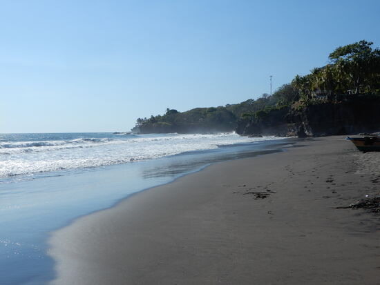 Wir sind alleine am Strand