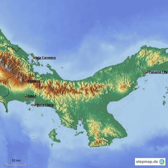 Panama Landkarte