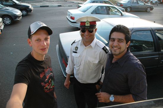 Unser freundliches Navigationssystem aus Teheran heraus. Vielen Dank!