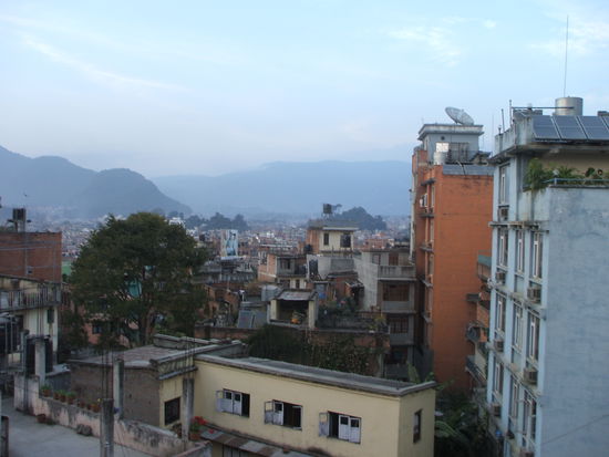 Blick aus dem Hotel Marshyangdi,in Thamel (Kathmandu)