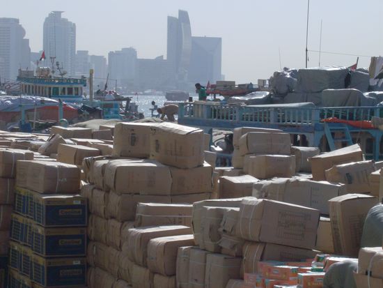 typische Szene am Dubai Creek