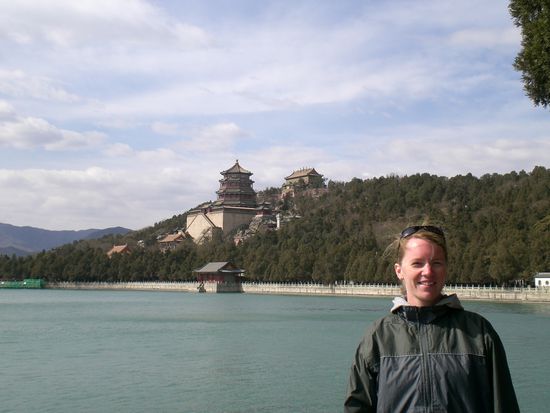 Maike vorm Summer Palace Tempel