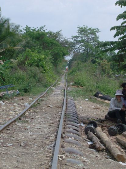 Die schiefen Schienen sind deutlich erkennbar!