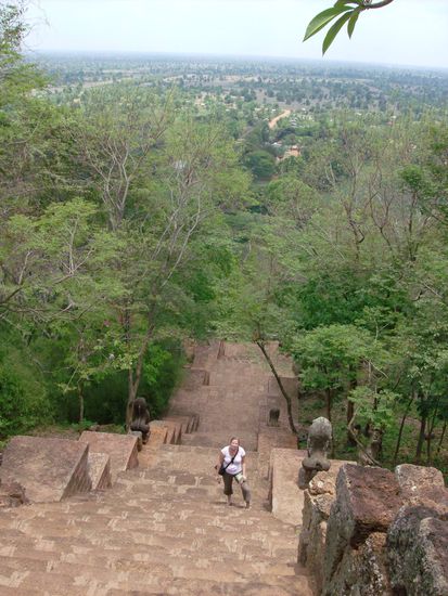 Blick von (fast) oben auf die Stufen und Umgebung