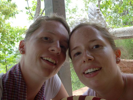 völlig fertig oben angekommen 