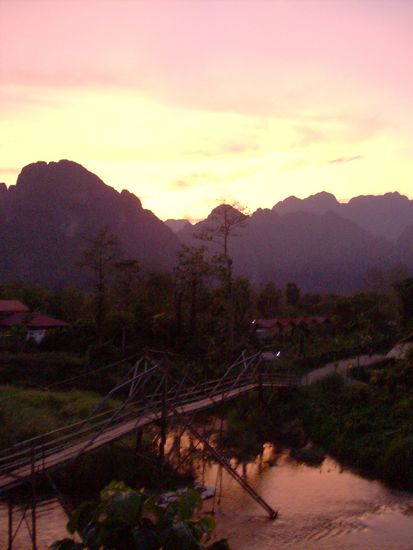 Sonnenuntergänge in Vang Vieng