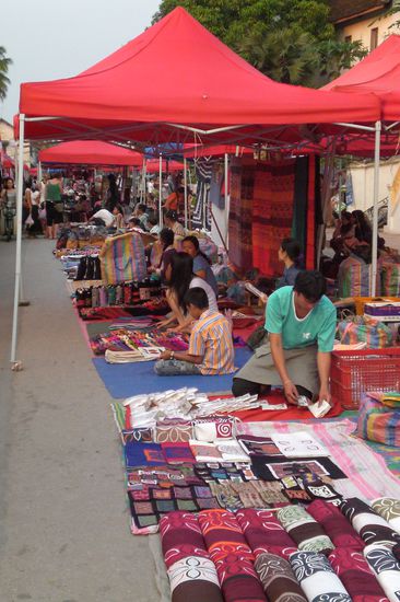 Der Nightmarket in Luang Prabang