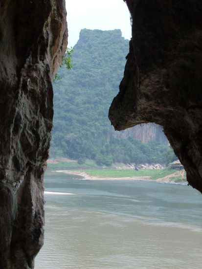 Blick vom Cave auf den Mekong