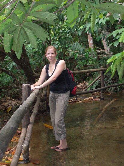 Trini überm Wasserfall