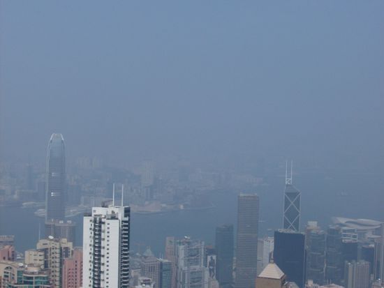 Blick vom Peak ueber Hong Kong