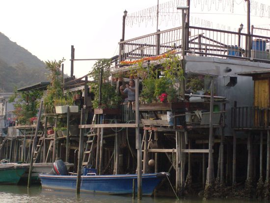 typische Haeuser in Tai O