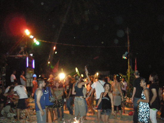 Dancing on the beach