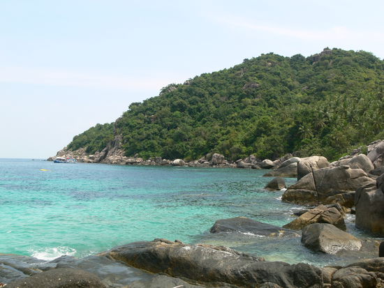 Erste Pause zum Schnorcheln in der Mango Bay