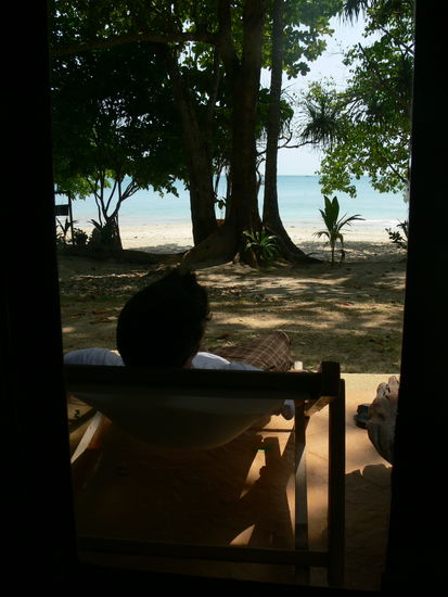 Michael doest auf dem Balcony