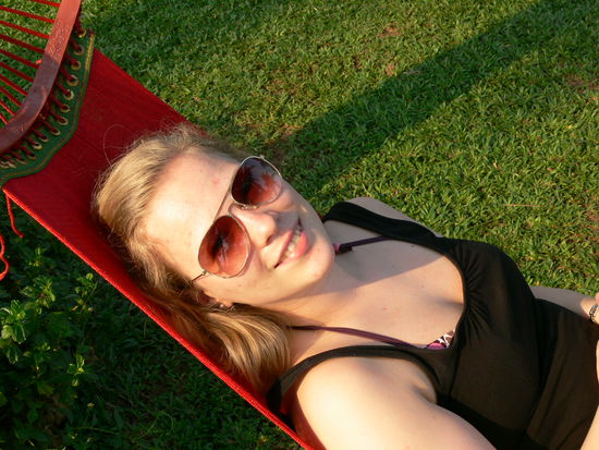 Abendsonne mit LSF 50 # Haengematte am Fluss...