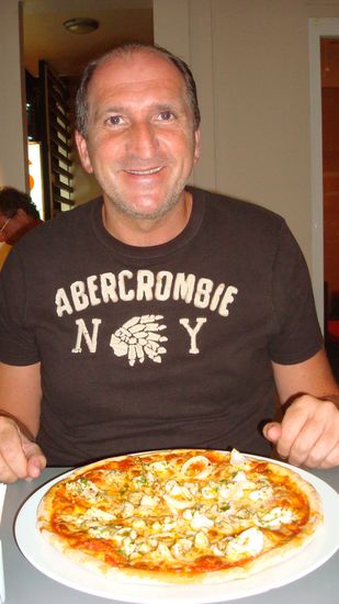 letztes Abendmahl... Fruttidimare auf Pizza...