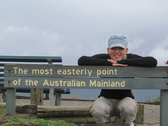 Annette am "most easterly poin of the Australian Mainland"