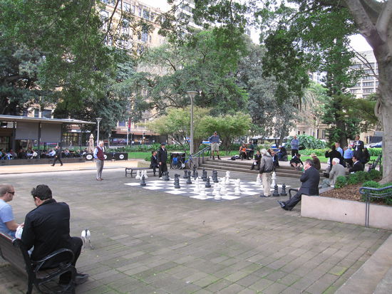 Schachspielen in der Mittagspause