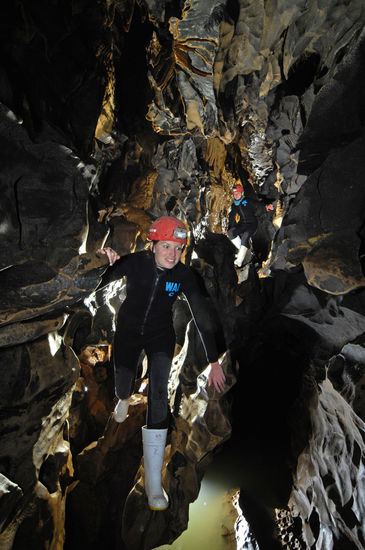und so etwas haben wir auch gemacht: Foto von der Werbe-CD der Waitomo Caves