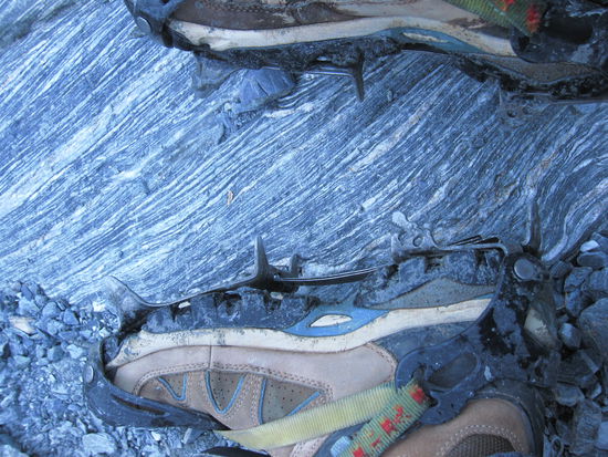 mit diesen Spikes war ich die ganze Zeit unterwegs (und mit meinen eigenen Schuhen)