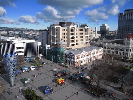 Blick auf Christchurch von der Kathedrale aus