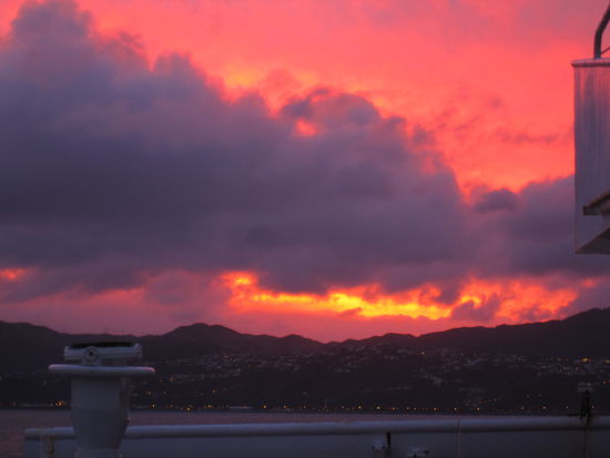 Sonnenuntergang über Wellington