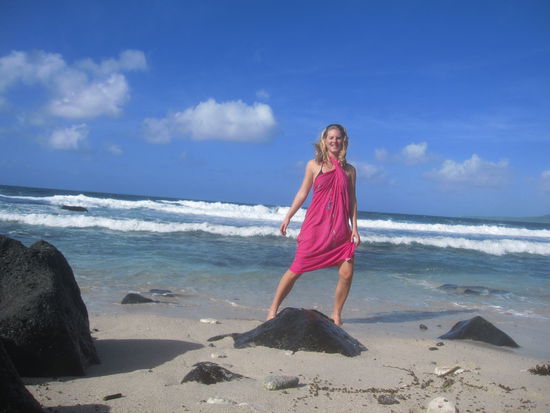 Annette macht Werbeaufnahmen für die Südsee 