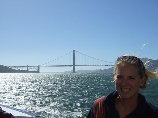 auf meiner Bootstour: die Golden Gate Bridge und ich