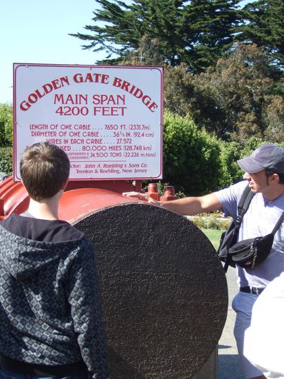 so dick ist ein Streben der Golden Gate Bridge