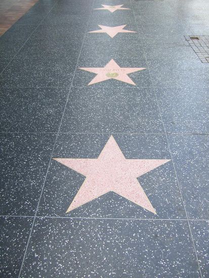 Der Walk of Fame mit all seinen Sternen