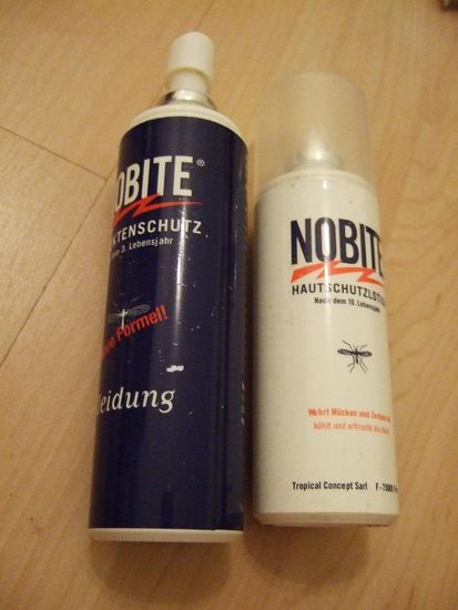 mein Nobite Moskitospray, erstens teuer zu kaufen, zweitens schwer, drittens nimmt es Platz weg, viertens gab es kaum Moskitos um mich herum und fünftens hat es wenn ich es nutzte keine Wirkung gezeigt