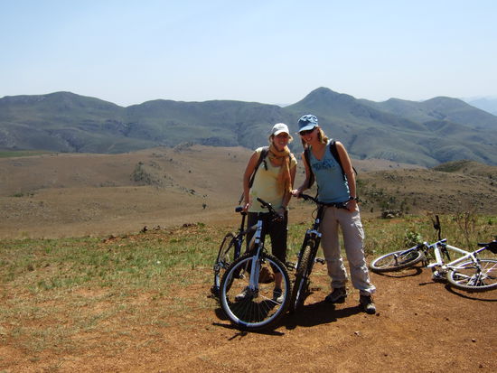 Carla und ich mit unseren super Mountainbikes