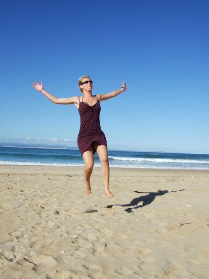 Juhuu, Jeffreys Bay war super!
(nein, man kann mir nicht unter den Rock gucken  )