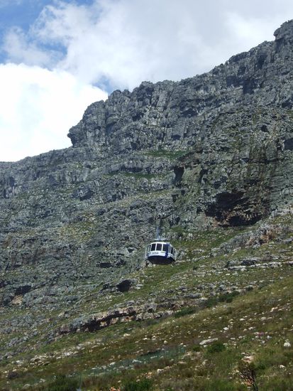 Mit dem Cablecar kann man zur Spitze des Tafelbergs fahren