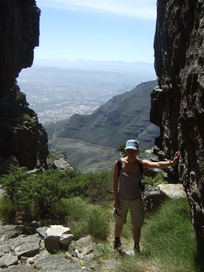 beinahe geschafft
(im Hintergrund Kapstadt)