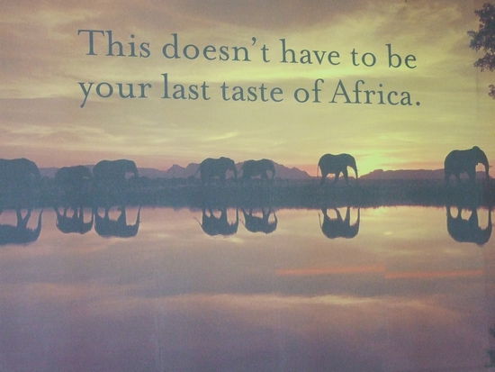 dieses Plakat entdeckte ich auf dem Flughafen in Johannesburg...wir werden sehen...