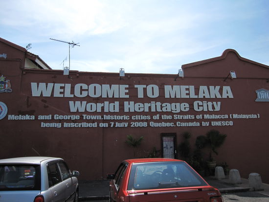 Melaka, seit dem 7.Juli 2008 Weltkulturerbe der Unesco.