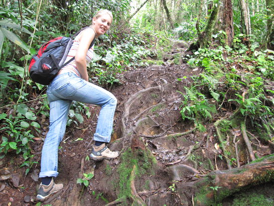 ... und ganz schoen steil!