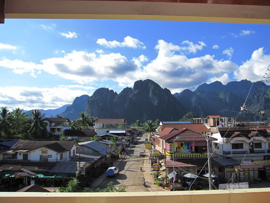 und das ist der Blick von unserem Hotel aus